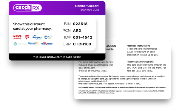 CTCH103 - Catch Health RX Card simpe CTCH103 - Catch Health RX Card simpe